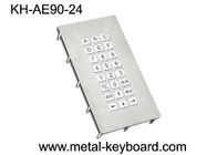 24 teclados industriales rugosos del metal de las llaves con el montaje del panel superior