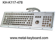Teclado de ordenador industrial del acero inoxidable con el Trackball, teclado de prueba del polvo