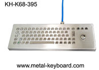 Teclado de ordenador de escritorio impermeable del metal con el Trackball del laser, teclado rugoso
