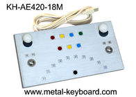 Las llaves industriales del teclado 18 del metal del panel del metal de la prueba del vandalismo con el USB/PS2 interconectan
