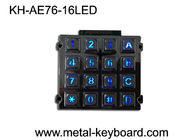 Teclado numérico rugoso, teclado del quiosco del metal con la matriz de punto retroiluminada de 16 llaves