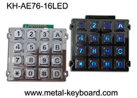 Telclado numérico interior iluminado del metal del control de acceso con 16 la parte posterior - llaves ligeras