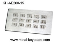 Teclado numérico adaptable del teclado del quiosco del metal del acero inoxidable de 15 llaves por la disposición 3 x 5