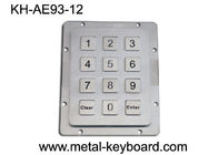 Telclado numérico de acero inoxidable industrial construido sólidamente impermeable de las llaves del telclado numérico 12 del metal IP65