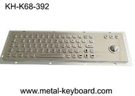 Metal industrial del teclado de ordenador del vandalismo con el Trackball del soporte del panel
