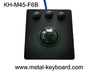 Ratón negro industrial del Trackball del panel del metal con 3 botones impermeables