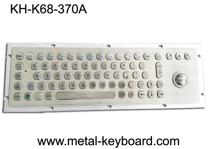 Teclado de ordenador industrial del metal de 70 llaves con el Trackball/el teclado de acero inoxidable del quiosco