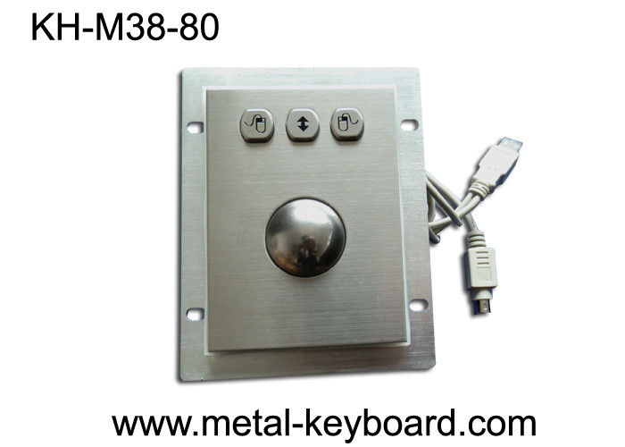 Ratón industrial del Trackball de la interfaz USB, Trackball óptico del metal de los 38MM