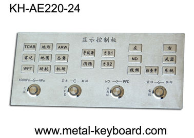 Teclado industrial rugoso con 24 llaves, teclado lleno de la entrada del acero inoxidable del metal