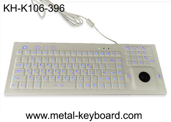 Teclado numérico del soporte del panel del Trackball de la resina del teclado de la goma de silicona de 104 llaves del FN