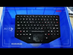 Teclado de silicona industrial militar portátil luz de fondo resistente con touchpad