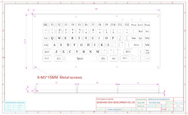 Mini teclado industrial del metal de 85 llaves con el polvo - prueba, anti - corrosivo