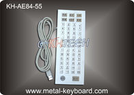 Vándalo anti del teclado industrial del metal de 55 llaves con la disposición modificada para requisitos particulares
