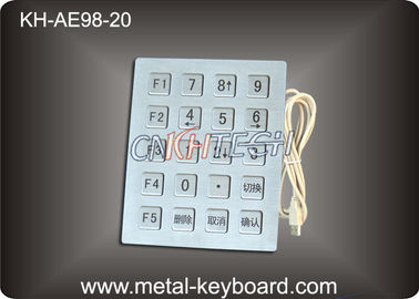 Teclado industrial del acero inoxidable de 20 llaves con el interfaz USB o PS/2