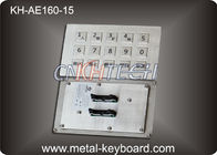 Teclado industrial del metal del vándalo anti, llaves estupendas del tamaño del teclado 15 a prueba de vandalismo