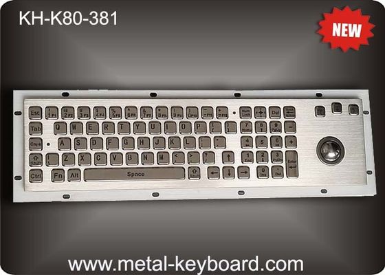 Teclado retroiluminado resistente del metal del vándalo rugoso con la bola de pista, la interfaz USB y 80 llaves
