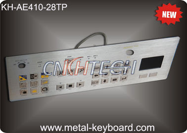 Botones cuadrados del metal de las llaves del panel táctil 28 de la matriz plana industrial del teclado
