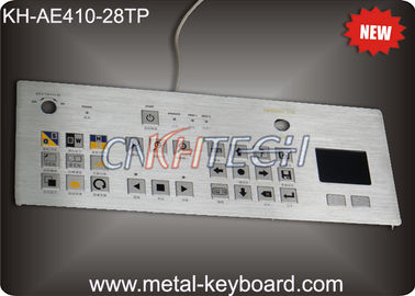 Botones cuadrados del metal de las llaves del panel táctil 28 de la matriz plana industrial del teclado