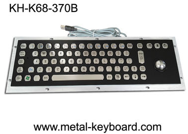 IP65 ennegrecen el teclado industrial del ordenador del metal con el Trackball del acero inoxidable