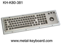80 teclado industrial del metal clasificado de las llaves IP65 con el ratón y el teclado numérico del Trackball