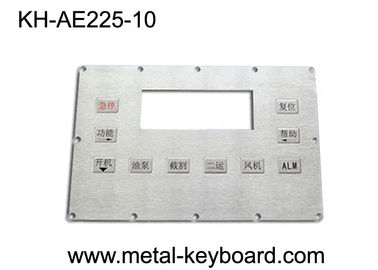 Panel de acero inoxidable de montaje de teclado con 10 teclas para entornos hostiles