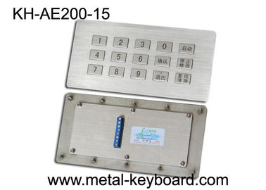 Teclado industrial del metal del quiosco a prueba de vandalismo, telclado numérico industrial del panel del acero inoxidable de 15 llaves