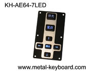 Teclado/telclado numérico impermeables retroiluminados del quiosco del metal de las llaves del caucho 7 del silicio con el soporte del panel del metal