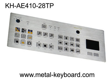 Botones cuadrados del metal de las llaves del panel táctil 28 de la matriz plana industrial del teclado