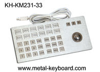 Polvo - información industrial de la prueba - teclado del quiosco con el Trackball rugoso