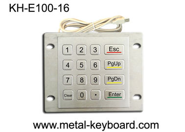 Teclado de metal resistente a la intemperie con montaje en la parte superior del panel, 16 botones para comprobar el dispositivo