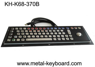 Teclado de ordenador industrial de la PC, el panel negro del acero inoxidable del teclado del metal