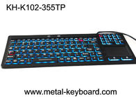 El teclado industrial 106 de la PC de la interfaz USB impermeable no cierra ningún ruido con el panel táctil