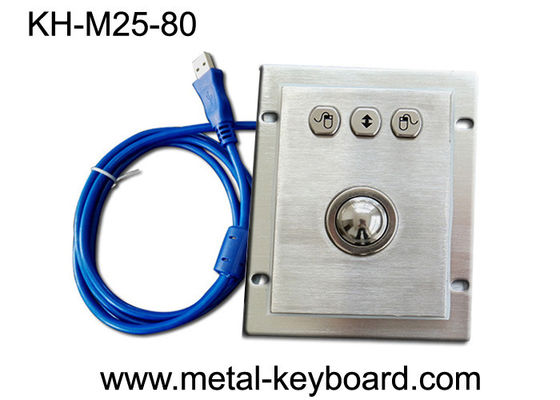 3 peso ligero industrial rugoso montado del acero inoxidable del ratón del ordenador de los botones IP65