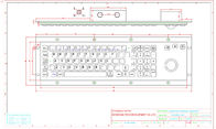 80 teclado industrial del metal clasificado de las llaves IP65 con el ratón y el teclado numérico del Trackball