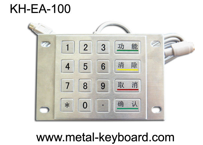 Teclado numérico a prueba de vandalismo del quiosco del acero inoxidable para la PC con 16 llaves