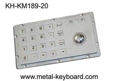 Telclado numérico rugoso con el Trackball, 24 telclados numéricos de la entrada del quiosco del acero inoxidable de las llaves